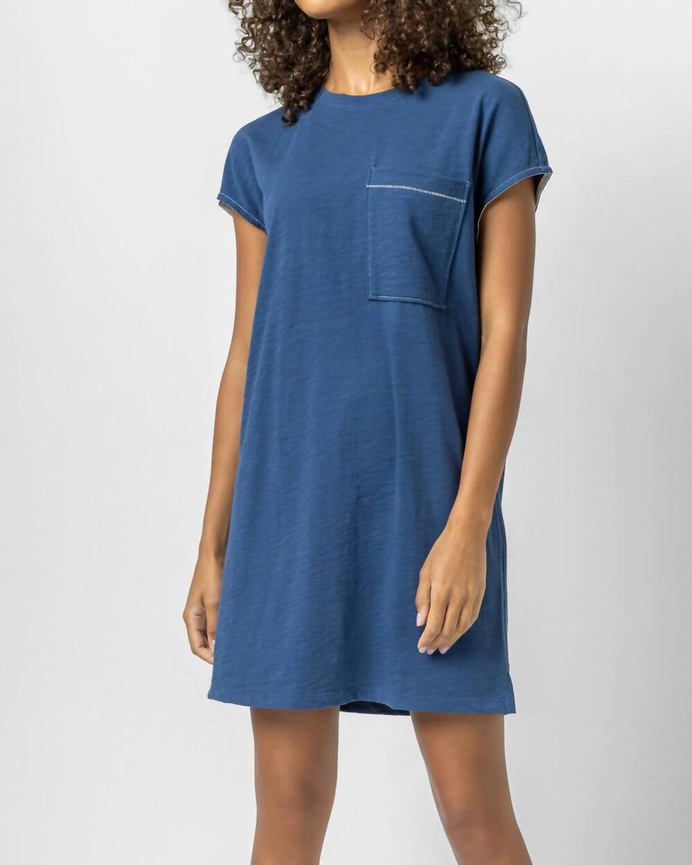 NEW LILLA P easy pocket tunic dress in ink